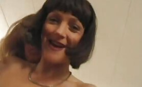 Nasty British Milf Gets Two Cocks Inside Her Cunt - bustymilfcams.com