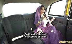 Fake Taxi Bengali nurse takes a big cock in her her tight Asian pussy with her big tits out