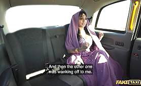 Fake Taxi Bengali nurse takes a big cock in her her tight Asian pussy with her big tits out