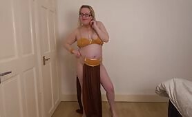 Naughty Princess Leia Slave Girl Dancing Striptease